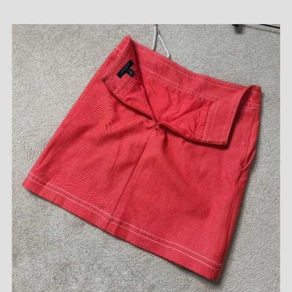 Ann Taylor Petite Skirt A-Line Faux Wrap Mini Skirt Cotton Blend Tie Detail 10P - Picture 7 of 14